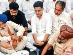 Pilot’s visit was part of Congress’ five-day yatra across the state to meet families of victims of gang violence and highlight their demand for justice. (HT)