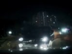 The incident, which left at least three people injured, took place around 9.20pm on Wednesday, on the road connecting Sector 83 to Jaimal Chowk.
