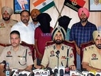 The accused in the custody of Ludhiana police on Saturday. (HT Photo)