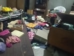 The incident came to light around 2.30pm when a relative living in the same locality visited the house and found the main door open. She entered and saw household items scattered across the rooms and alerted the woman’s husband. (HT Photo)