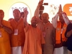 ityanath during a public meeting in Ghaziabad on Friday. (HT)