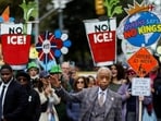 ‘No Kings’ rallies across Southern California urged early voting and election participation ahead of the November 3 midterm elections.. REUTERS/Eduardo Munoz