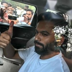CJP protest LIVE: CJP founder Abhijeet Dipke after being released on conditional bail in New Delhi on October 17, 2026.
