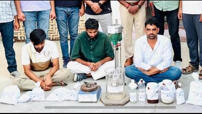 A government doctor was among three arrested after Rajasthan ANTF raided
