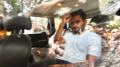 CJP founder and leader Abhijit Dipke released after bail. (Raj K Raj/HT)