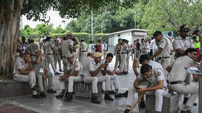 Heavy security deployment continued across central Delhi on Saturday (AFP) Heavy security deployment continued across central Delhi on Saturday (AFP)