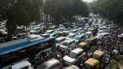 Key routes, including the Outer Ring Road, Lala Lajpat Rai Marg and Lal Bahadur Shastri Marg will be affected owing to the curbs. (PTI) Key routes, including the Outer Ring Road, Lala Lajpat Rai Marg and Lal Bahadur Shastri Marg will be affected owing to the curbs. (PTI)