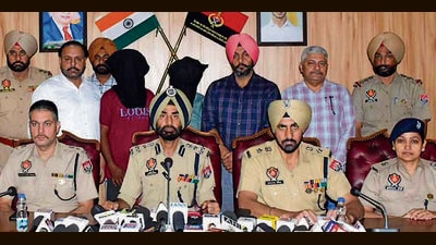 The accused in the custody of Ludhiana police on Saturday. (HT Photo) The accused in the custody of Ludhiana police on Saturday. (HT Photo)