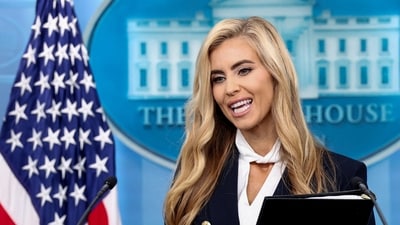 Katie Zacharia is departing as White House press secretary, saying it “was an honor to work for” President Donald Trump. (REUTERS)