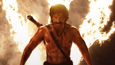 Ranabaali box office collection day 2: Vijay Deverakonda in a still from the film. Ranabaali box office collection day 2: Vijay Deverakonda in a still from the film.