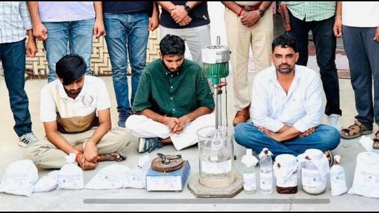 A government doctor was among three arrested after Rajasthan ANTF raided