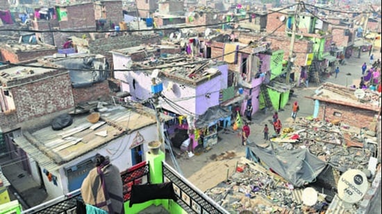 DUSIB plans to rehabilitate 4,870 jhuggis across the three locations: 1,997 in Sultanpuri, 1,630 in Lajpat Nagar and 1,243 in Seelampur. The consultancy is to be completed within 16 weeks, officials said. (HT Archive)