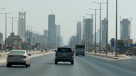 Buildings near King Fahad Highway in Riyadh, Saudi Arabia