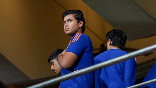Vaibhav Sooryavanshi at pavilion. 