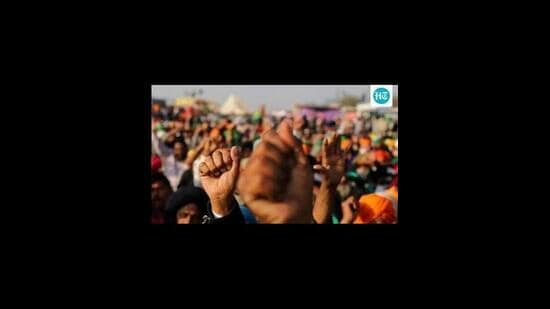 The protesters demanded immediate withdrawal of the revised land pooling policy and resolution of Punjab’s river water disputes under the riparian principle. (HT)