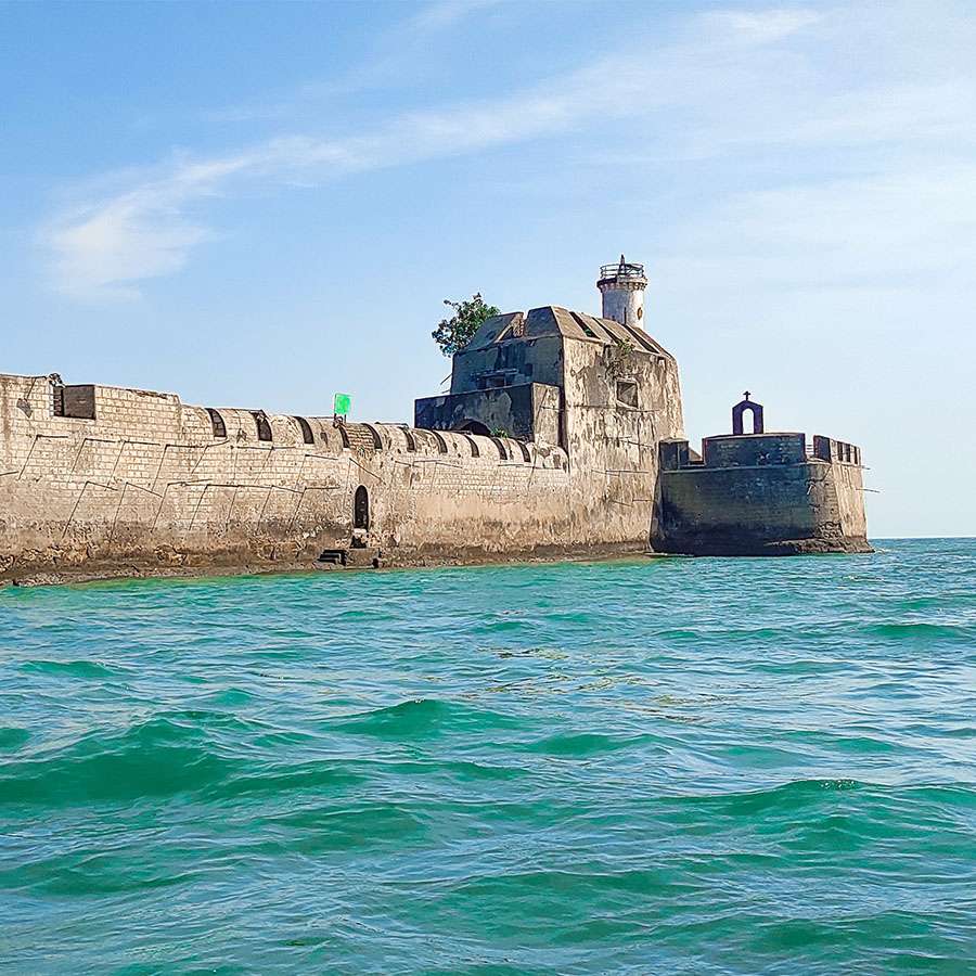 Built by the Portuguese in 1535, Diu Fort stands as a striking reminder of the island’s colonial past. Built by the Portuguese in 1535, Diu Fort stands as a striking reminder of the island’s colonial past.