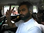 Cockroach Janta Party (CJP) founder Abhijeet Dipke reacts as he leaves after the Special Executive Magistrate ordered him released in New Delhi on October 17, 2026 a day after police detained him