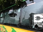 The accident triggered chaos and left locals and passersby enraged, as they allegedly resorted to stone pelting. (Ishant Chauhan/HT)
