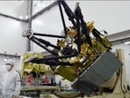 The Japan Aerospace Exploration Agency unveils a spacecraft for its Martian Moons eXploration mission at the Tanegashima Space Center in Minamitane, southwestern Japan, Aug. 13, 2026.