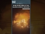 On Cam: Historic French City Hall Roof Collapses As Protests Turn Violent