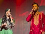 Harshdeep Kaur and Ranbir Kapoor perfomed together at a Durga puja pandal in Mumbai. 