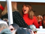 Taylor Swift hugged mother-in-law Donna Kelce at the Chiefs vs Chargers game, while Caitlin Clark also attended. (Photo by JAMIE SQUIRE / GETTY IMAGES NORTH AMERICA / Getty Images via AFP)