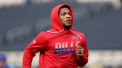 DJ Moore's shoulder injury sidelines him against the Raiders, giving Khalil Shakir and Keon Coleman a chance for bigger roles. (Photo by Luke Hales / GETTY IMAGES NORTH AMERICA / Getty Images via AFP) (Getty Images via AFP) DJ Moore's shoulder injury sidelines him against the Raiders, giving Khalil Shakir and Keon Coleman a chance for bigger roles. (Photo by Luke Hales / GETTY IMAGES NORTH AMERICA / Getty Images via AFP) (Getty Images via AFP)