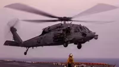 Two crew members were killed in a Saudi helicopter crash. (representative/ANI) Two crew members were killed in a Saudi helicopter crash. (representative/ANI)