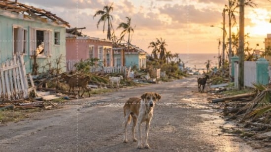After Irma, Barbuda was left deserted, and animals were left without their owners.