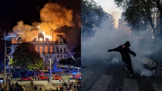 Hundreds of thousands of people took part in peaceful marches across dozens of French cities. (AFP/Bloomberg)