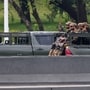 Pakistan Army troop escort a convey believed to be carrying U.S. Vice President JD Vance upon his arrival for talks with Iranian officials in Islamabad, Pakistan, Saturday, April 11, 2026. 