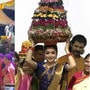 బతుకమ్మ సంబరాల్లో విజయ్-రష్మిక
