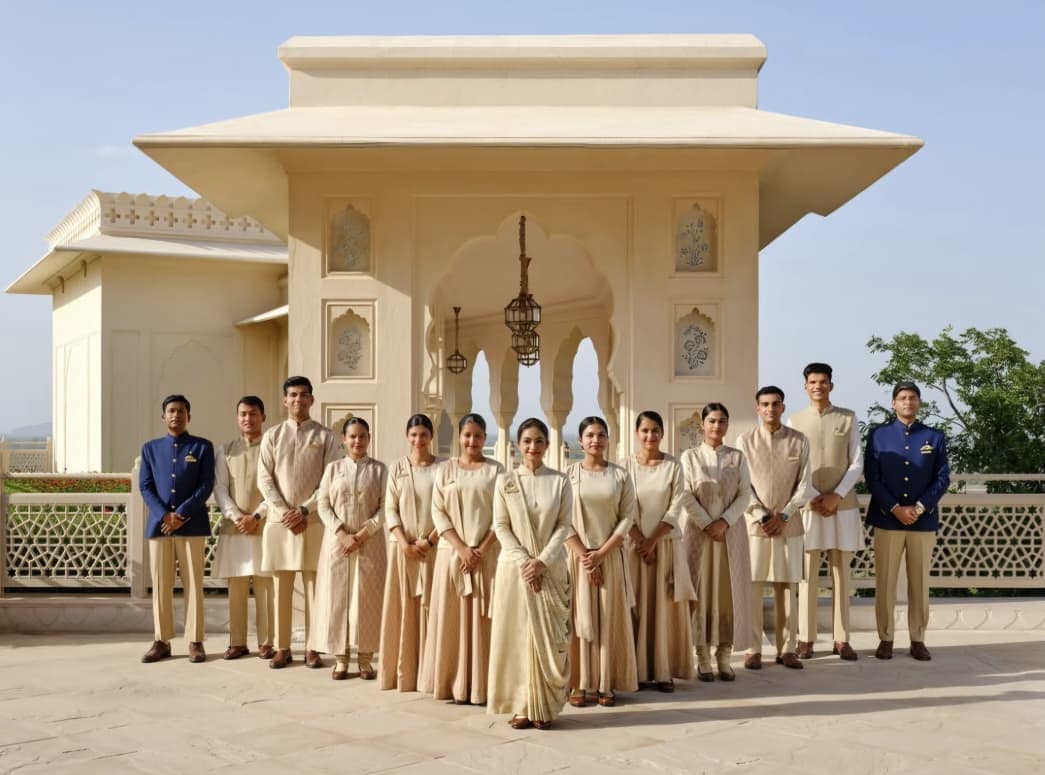Hospitality attire designed by Payal Jain for a luxury property, blending structure, local tradition, and functional ease. Hospitality attire designed by Payal Jain for a luxury property, blending structure, local tradition, and functional ease.