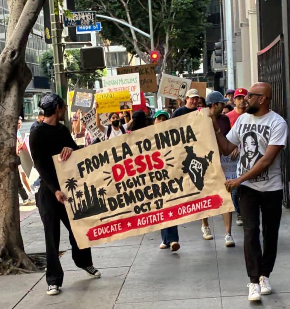 A solidarity march in Los Angeles, US. (Instagram/@hindusforhumanrights)
