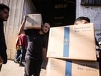 Families receiving food assistance will receive one food parcel, instead of two, and a smaller bag of wheat flour.