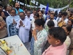 On Sunday, the parents paid homage to their son, with Congress MP Varsha Gaikwad and others in attendance (Hindustan Times)