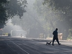 Gram it: A view of a road shrouded in smog and mist in the early morning hours as temperature dipped to 17.1°C near Mandi House in Delhi, on Monday. While the early hours bring a distinct nip in the air, the India Meteorological Department (IMD) has issued a forecast of maximum temperature of 32-34°C and a minimum of 18-20°C for today. As winter edges closer, the city’s mornings are beginning to wear a cooler, hazier look.