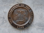 The US Treasury Department seal in Washington, DC on Thursday, August 20.