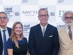 (L-R) Moreno Vignolini, President of Confartigianato Moda ; Antonietta Baccanari, Trade Commissioner, Italian Trade Agency; Antonio Bartoli, Ambassador of Italy to India; and Sunil Sethi, FDCI Chairperson
