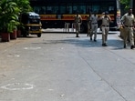 At Pushpa Narsee Park in Juhu, Mumbai Police secured the firing site after three people fired on Bollywood actor Tiger Shroff on Oct. 18. Seven rounds were fired in the incident; Tiger suffered minor injuries, while two people, including his driver, were injured. Mumbai, India.  Oct 19, 2026.

