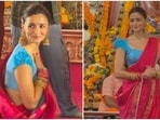 Alia Bhatt celebrates Durga puja in Mumbai. 