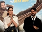 Bollywood actors Sara Ali Khan and Ayushmann Khurrana attend the trailer launch of their upcoming Hindi-language film 'Udta Teer' in Mumbai on September 23, 2026. (Photo by SUJIT JAISWAL / AFP)