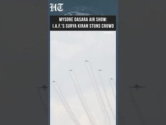 Mysore Dasara Air Show: IAF's Surya Kiran Team Wows Crowd With 18 Aerobatic Manoeuvres