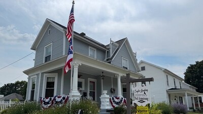 The former house of Neil Armstrong stands Friday, July 31, 2026, in Wapakoneta, Ohio. (AP Photo/Patrick Aftoora-Orsagos) (AP Photo/Patrick Aftoora-Orsagos)
