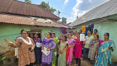 Birbhum: Officials involved in the Census 2027 exercise interact with residents during a door-to-door awareness campaign on self-enumeration, at Suri, in Birbhum district (PTI FILE) Birbhum: Officials involved in the Census 2027 exercise interact with residents during a door-to-door awareness campaign on self-enumeration, at Suri, in Birbhum district (PTI FILE)