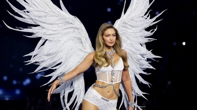 Gigi Hadid was one of them. The supermodel walked the runway in signature lingerie-inspired Angel looks.&nbsp; (REUTERS)