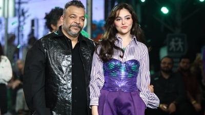 Aneet Padda walks the ramp for fashion designer Amit Agggrawal during the Lakme Fashion Week x FDCI grand finale. (PTI) Aneet Padda walks the ramp for fashion designer Amit Agggrawal during the Lakme Fashion Week x FDCI grand finale. (PTI)