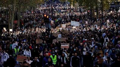 The student protests in France, against a broken public school education system, have been gathering momentum in the past four months. Joining them are larger groups who are unhappy about the constantly rising cost of living, fuelled further by US actions in West Asia. (AFP) The student protests in France, against a broken public school education system, have been gathering momentum in the past four months. Joining them are larger groups who are unhappy about the constantly rising cost of living, fuelled further by US actions in West Asia. (AFP)