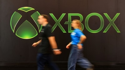The Xbox logo at the Gamescom computer gaming fair in Cologne, Germany, on Wednesday, Aug. 26. (Bloomberg)