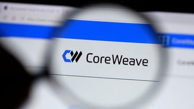 FILE PHOTO: CoreWeave logo is seen in this illustration taken July 20, 2026. REUTERS/Dado Ruvic/Illustration/File Photo